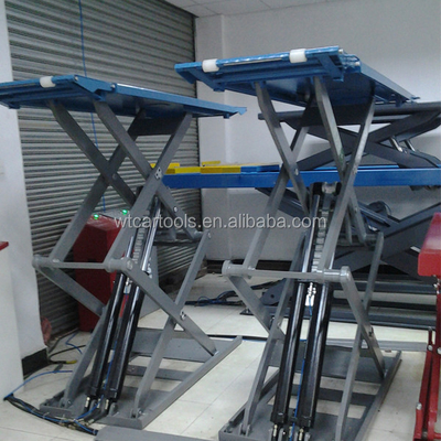 品質  3600kgs Lifting Capacity 220V Scissor Lift Car Hoist For On Ground Mounting 工場