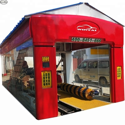 スタッドレスタイヤトンネル型自動洗車システム 9つのブラシ