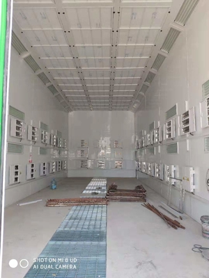 7.5KWの排気扇風機の2セットを備えた屋外LED産業バス噴霧塗料ブース