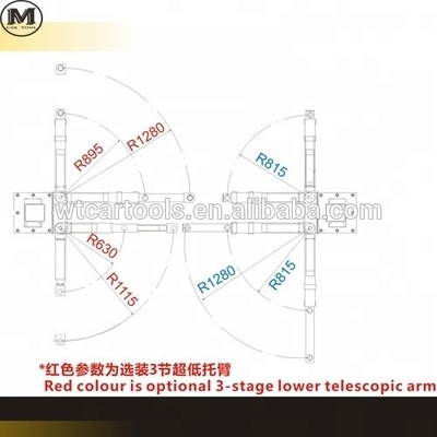 4000kg リフティング容量 2つのポストカーリフティング 2つのステップサポートアームと床プレート