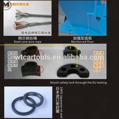 4000kg リフティング容量 2つのポストカーリフティング 2つのステップサポートアームと床プレート