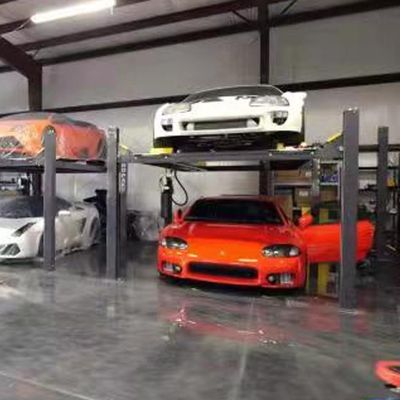 車両用エレベーター用4柱式駐車場リフト 12台積載数量 低メンテナンスコスト