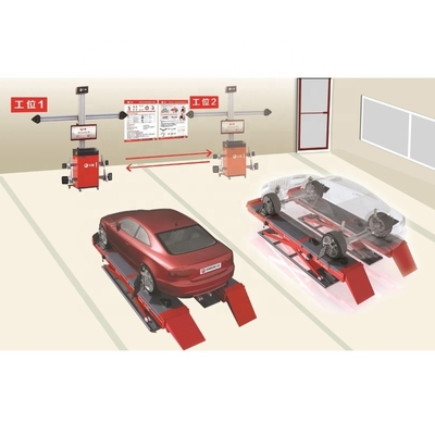 サンシャインアライナー 移動式ホイールアライナメント装置 双画面とオプションのADAS