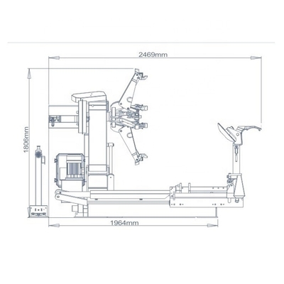 2300mm 直径 半トラック タイヤ交換機 3KW モーター パワー 380V 60HZ