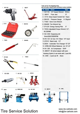 W-1.0/8 タイヤ ワークショップ 機器 10HP 空気圧縮機と 12T スタンド ジャック