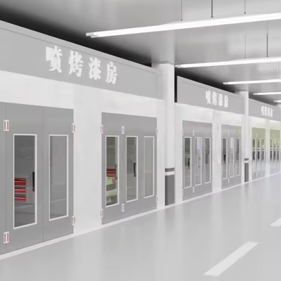7.5KWの排気扇風機の2セットを備えた屋外LED産業バス噴霧塗料ブース